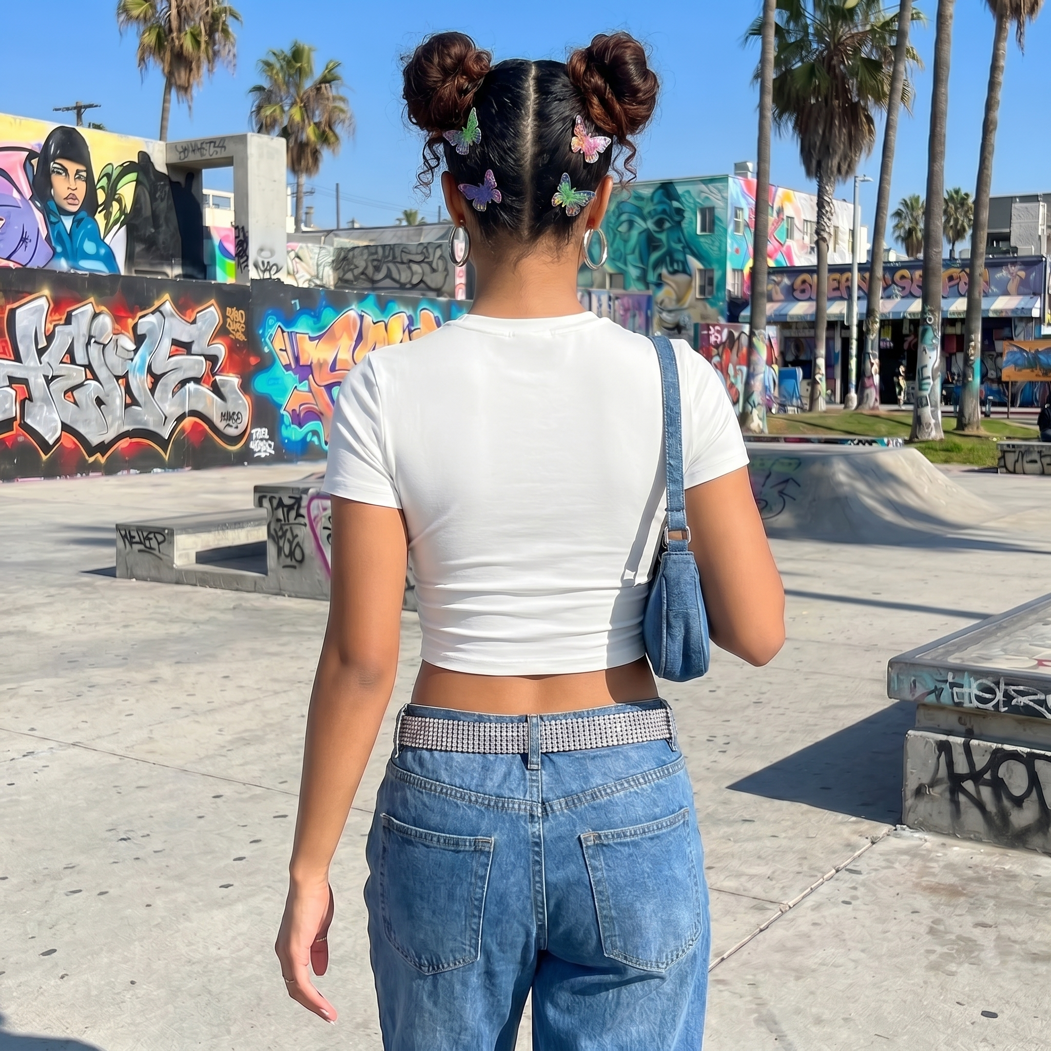 Spider Print Y2K Crop Top