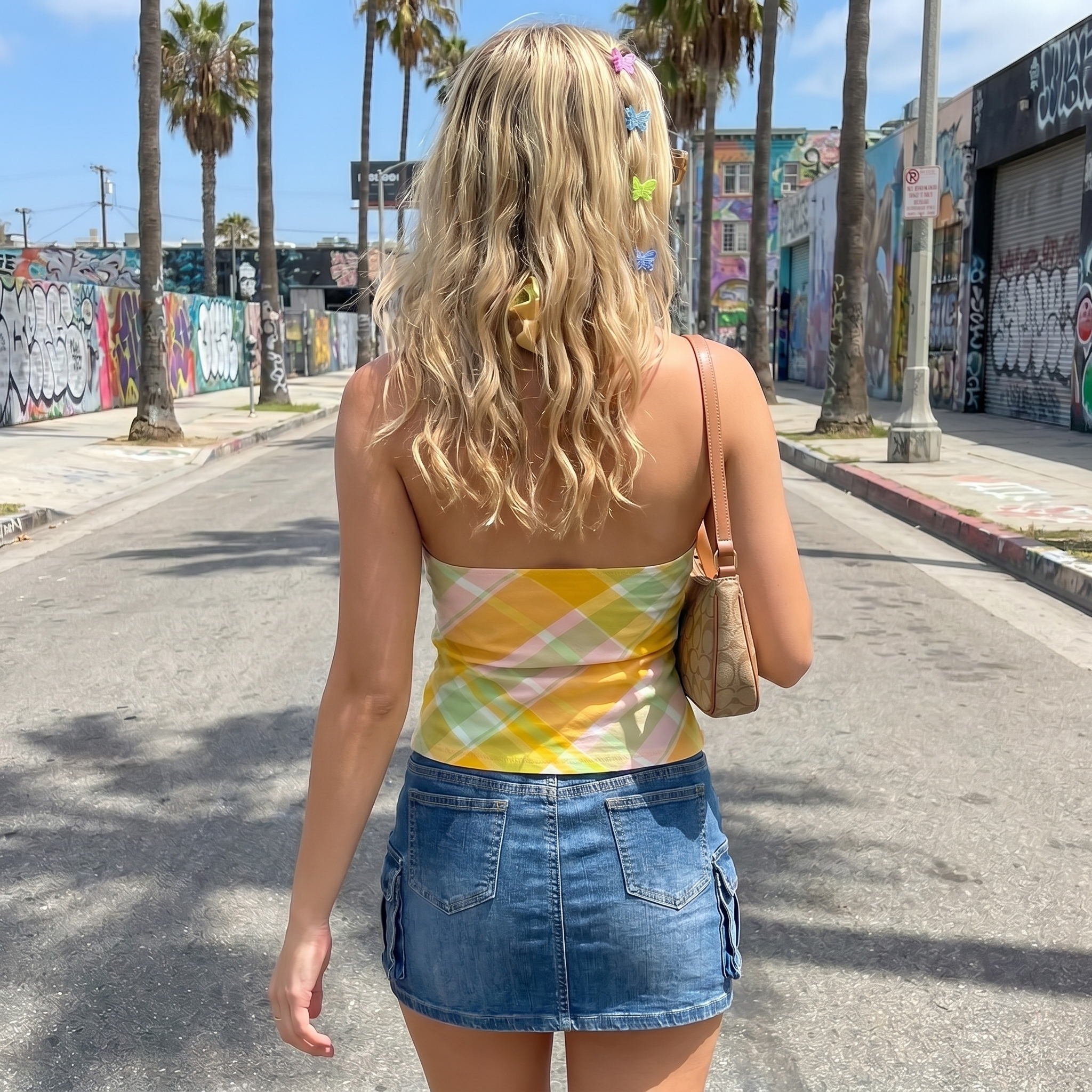 Vintage Plaid Halter Tank Top