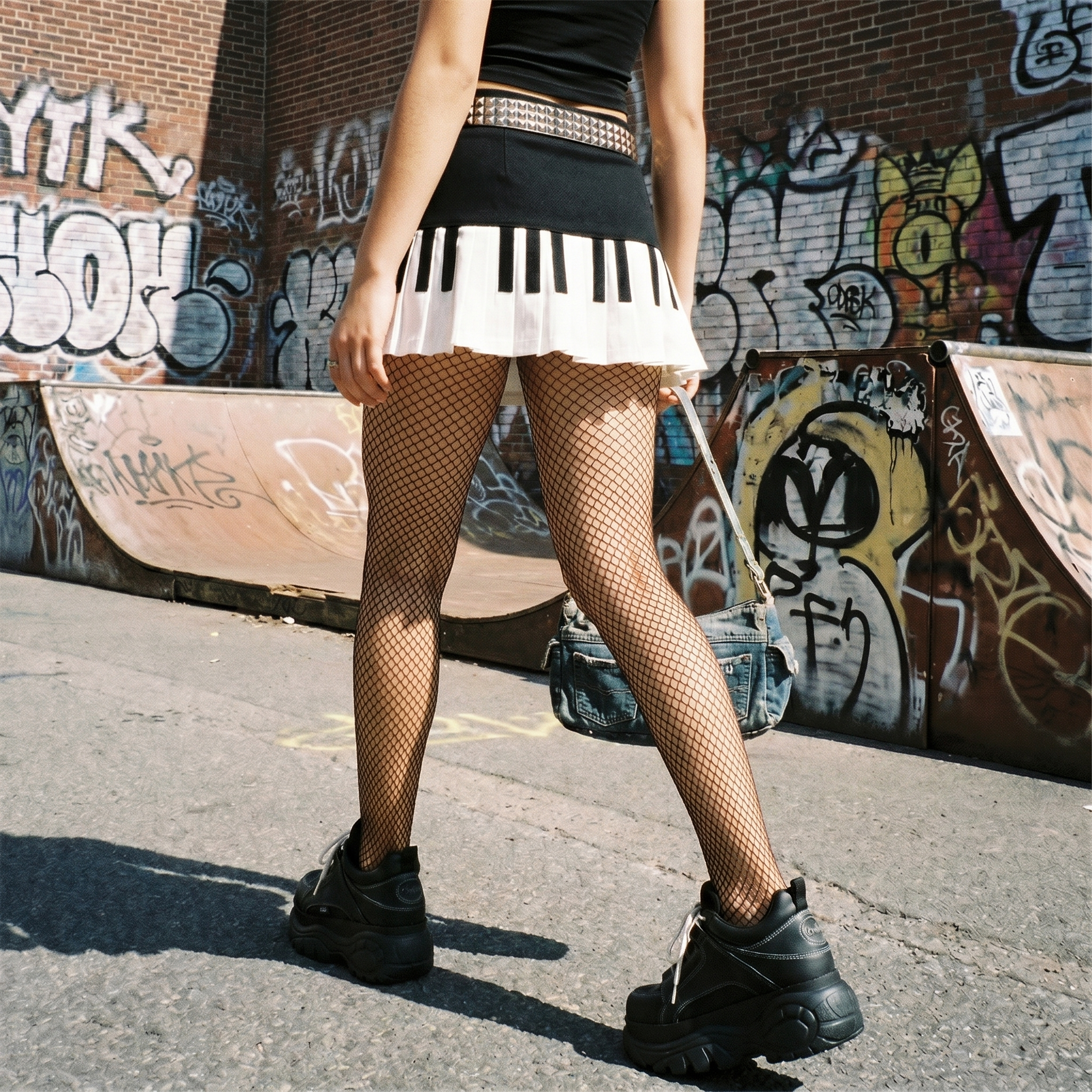 Y2K Piano Mini Skirt