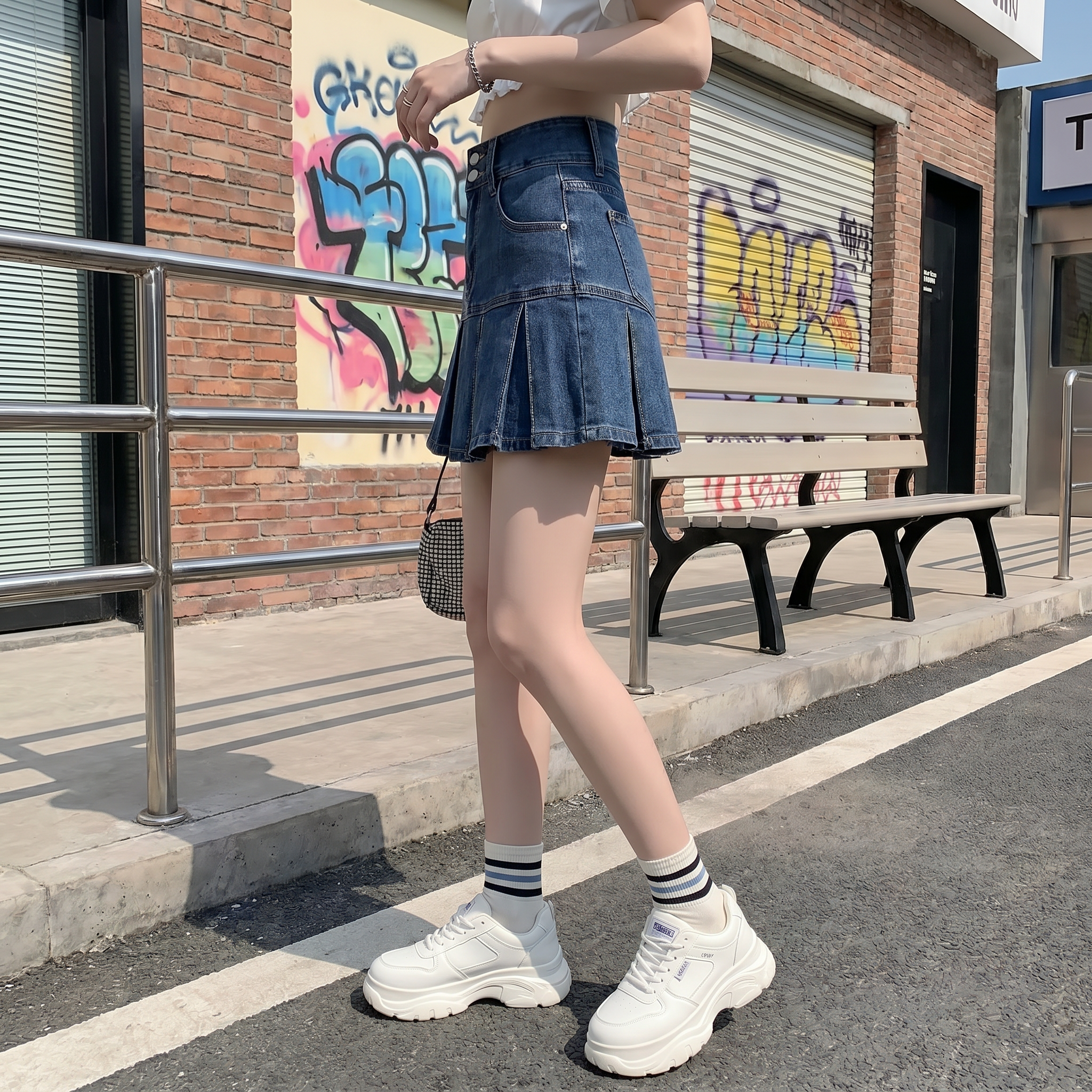 Y2K Women's Mini Denim Skirt