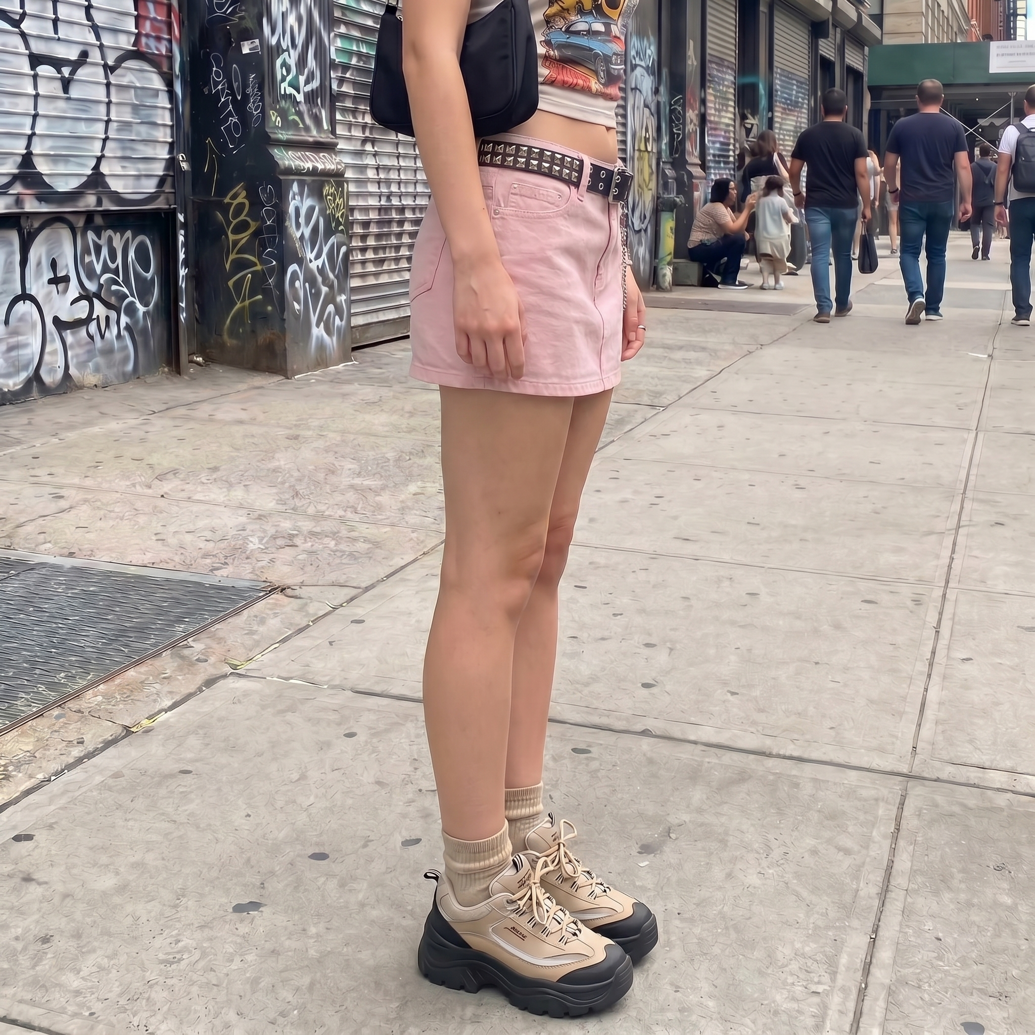 Straigth Cut Streetwear Y2K Skirt