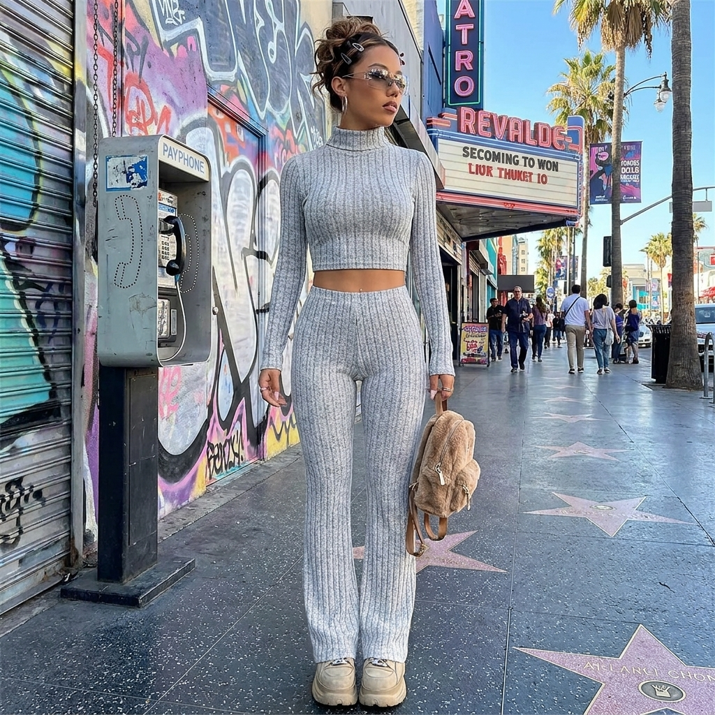 Knitted Bodycon Y2K Tracksuit