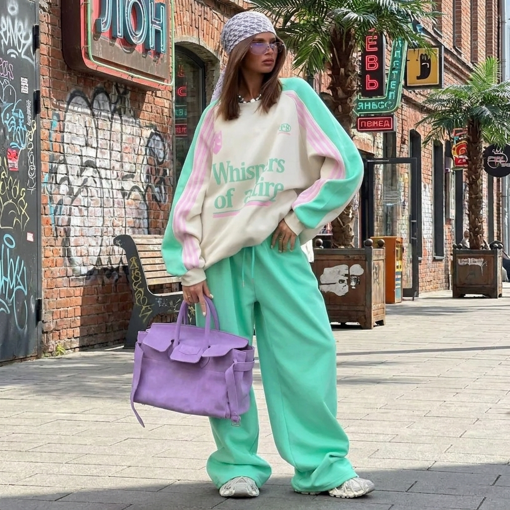 Oversized Y2K Tracksuit Women