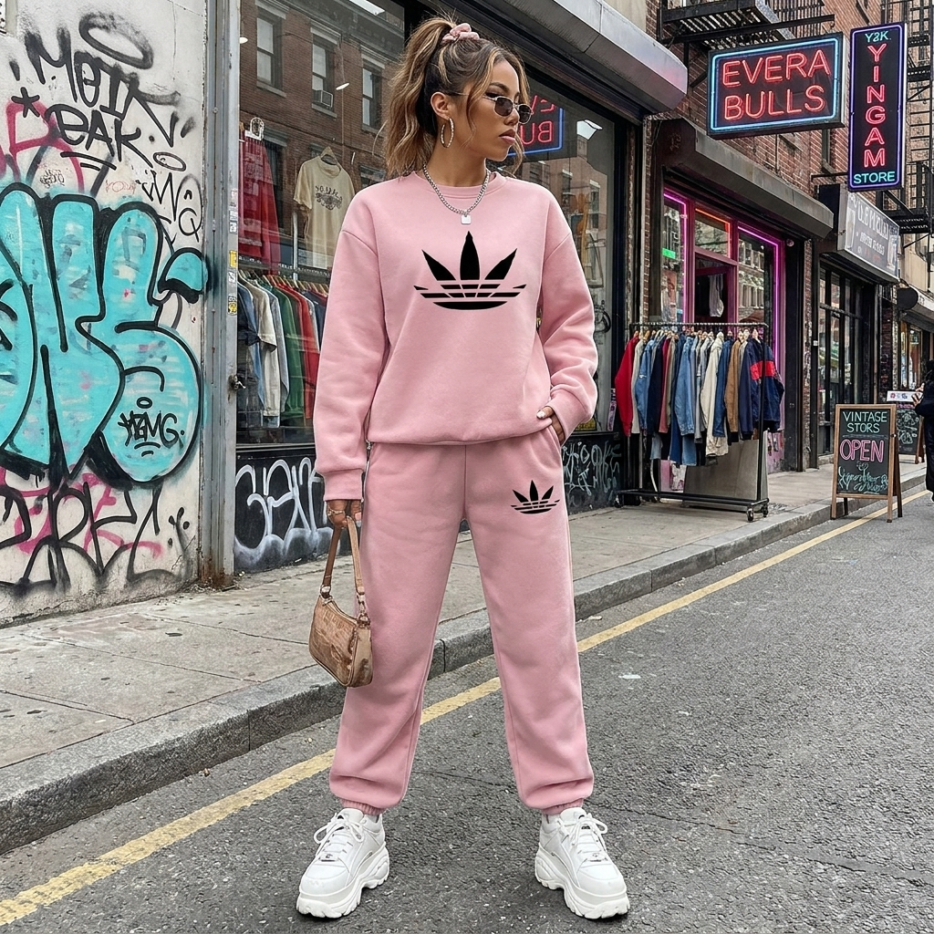 Printed Y2K Style Tracksuit