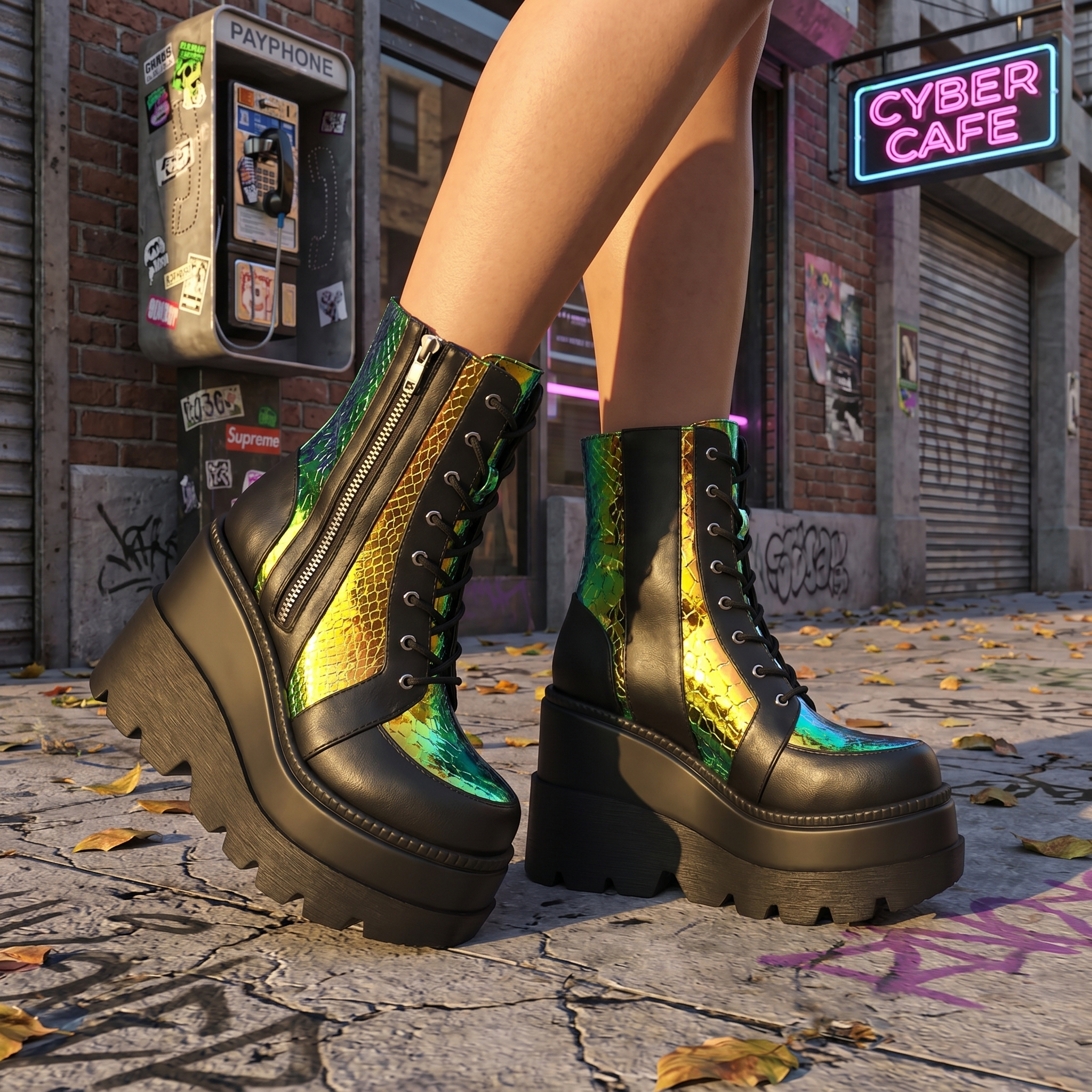 Y2K Designer Plateform Boots
