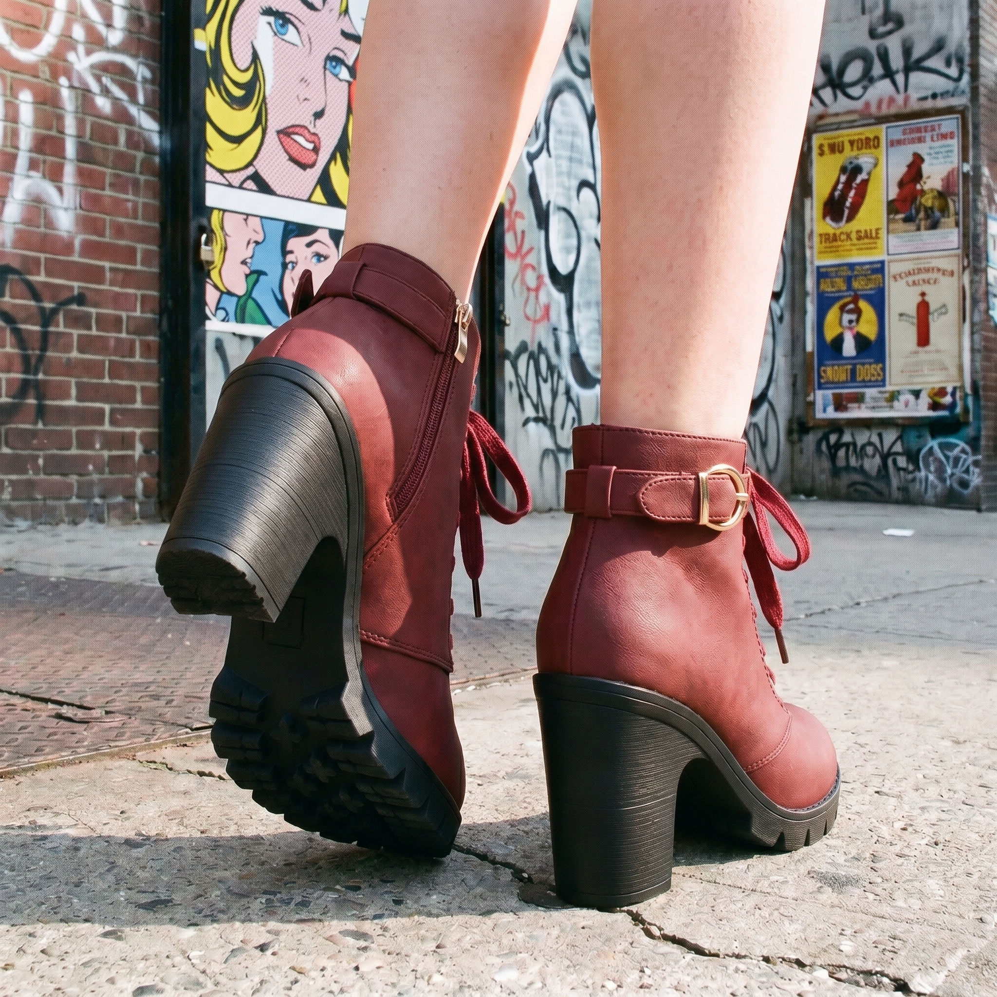Zipper Y2K Lace Up Boots