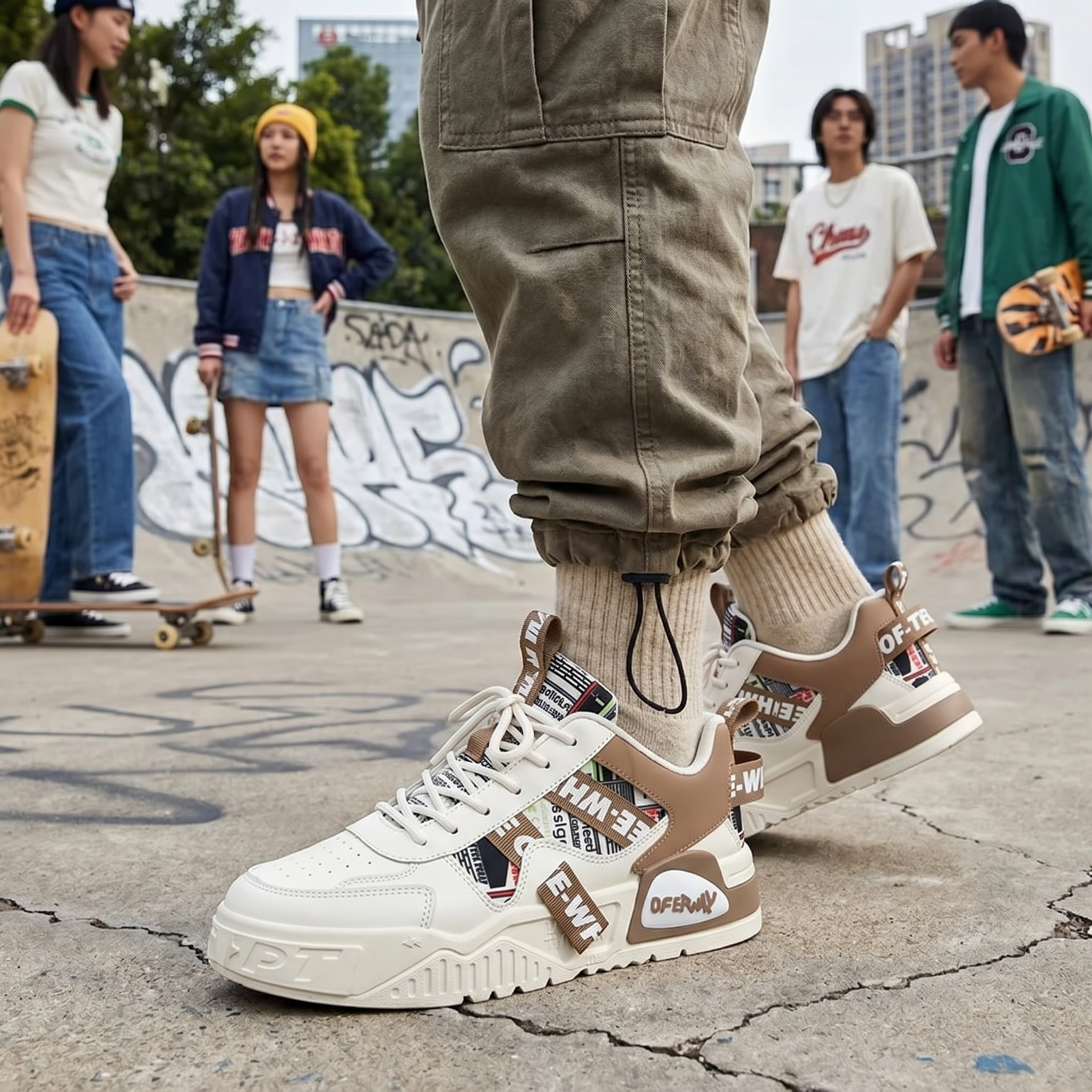 Y2K Fashion Leather Sneakers