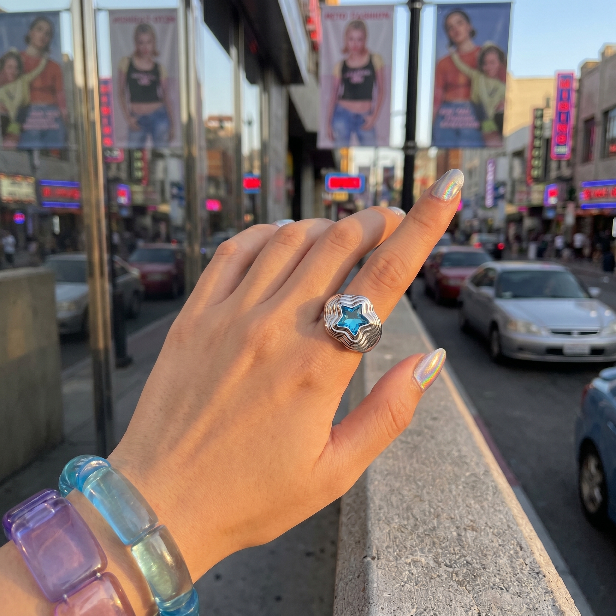 Y2K Star Ring