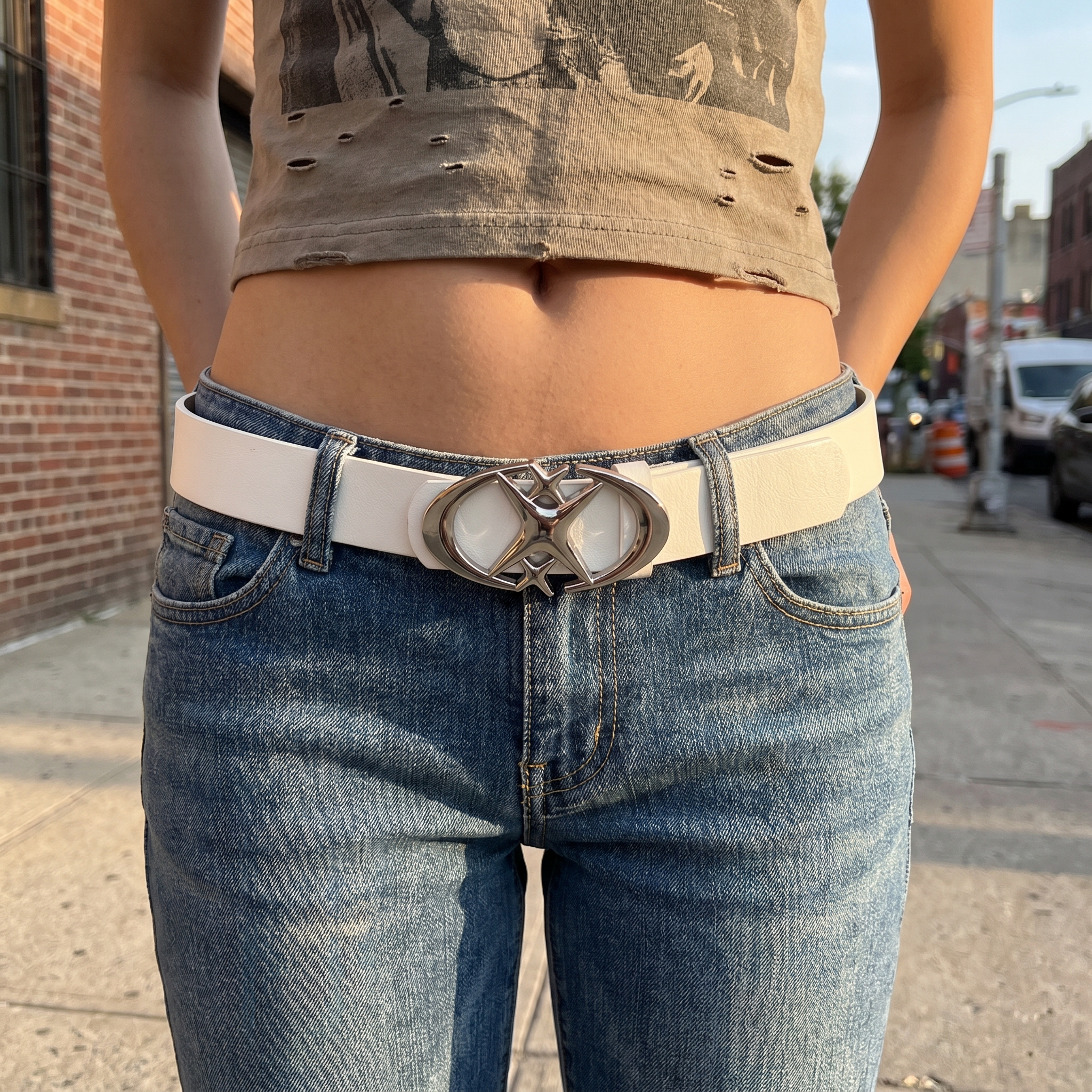 Punk Moon Star Buckle Y2K Belt