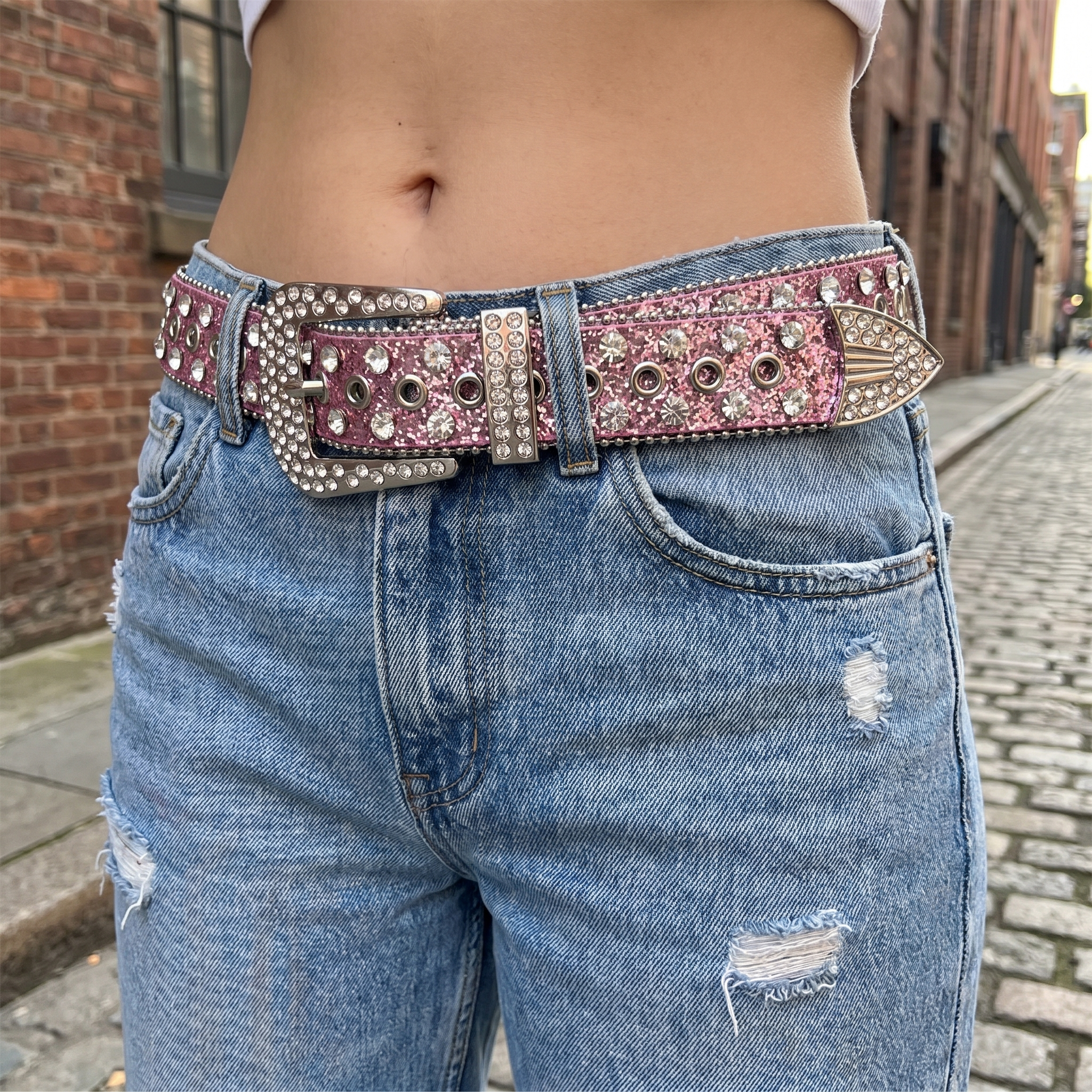 Diamond Pink Y2K Belt