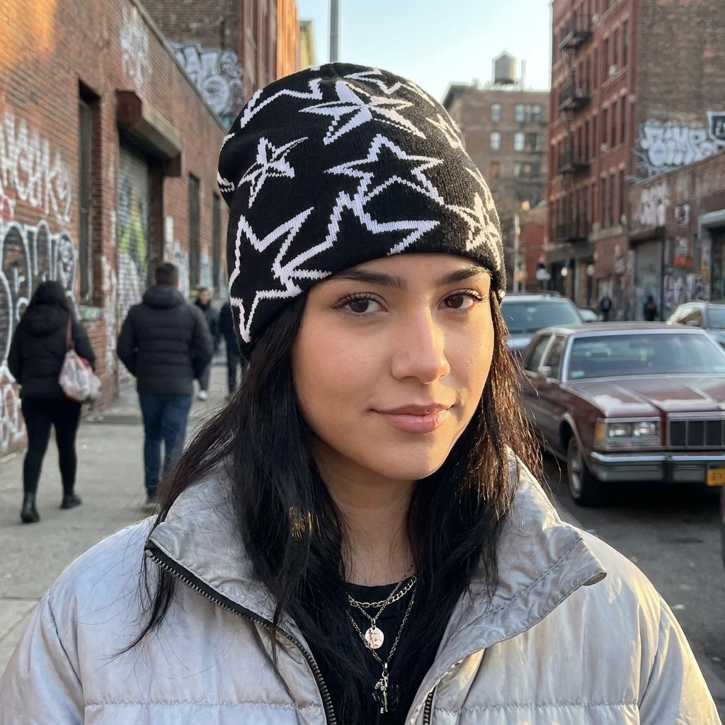 Y2K Star Beanie