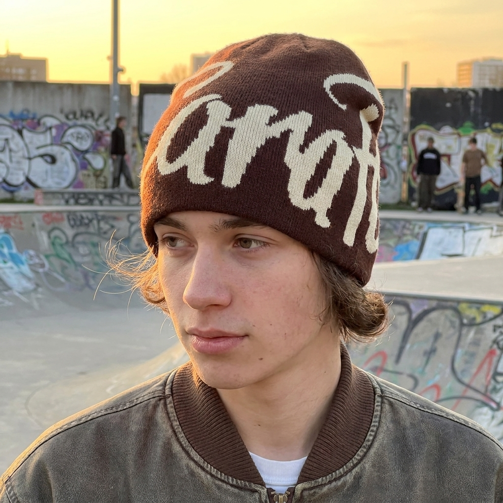 Y2K Letter Printed Beanie