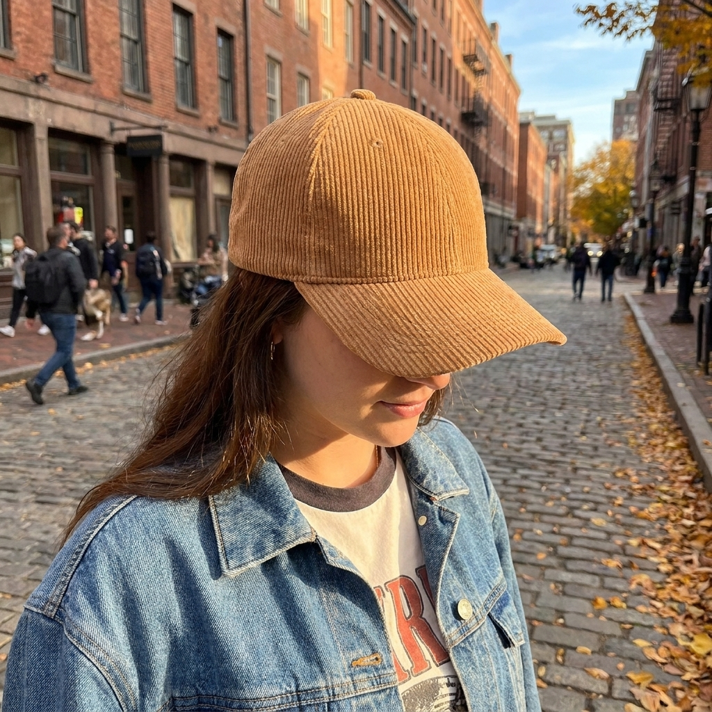 Corduroy Y2K Caps
