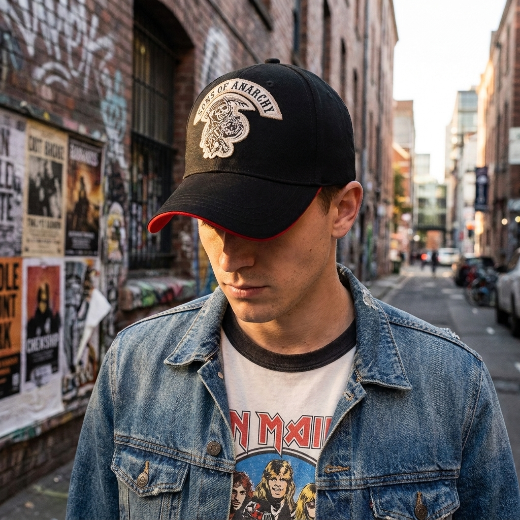 Skull Embroidery Y2K Hats