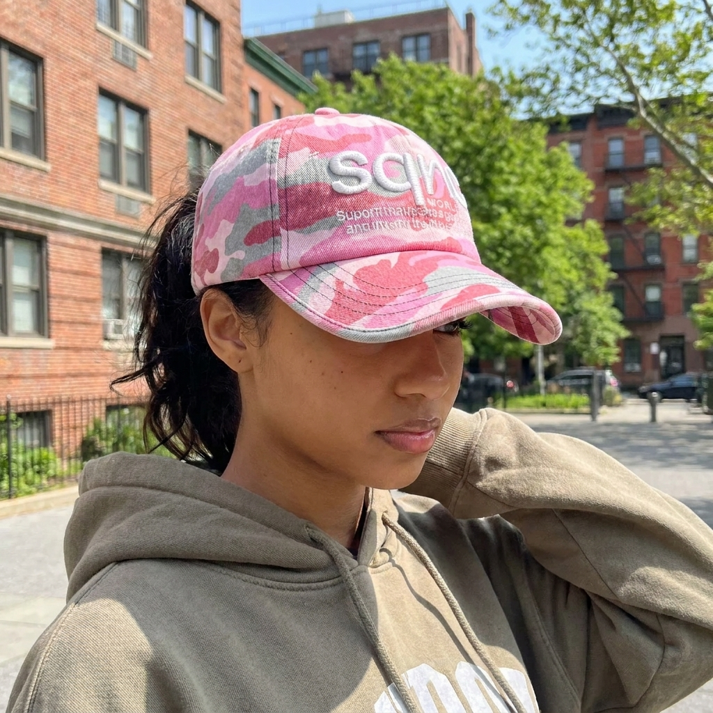 Y2K Camo Embroidered Cap