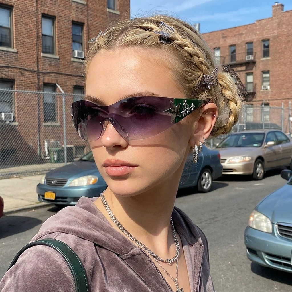 Rimless Y2K Sunglasses