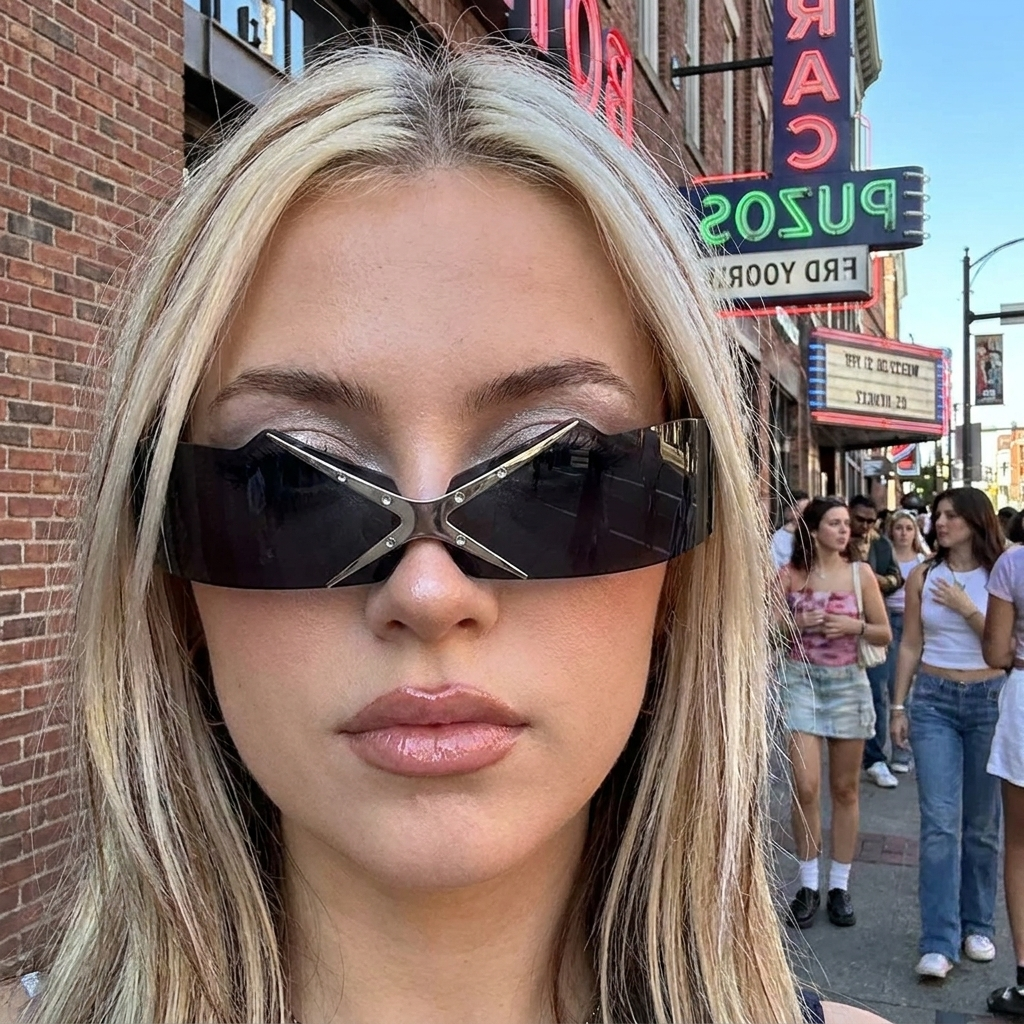 Y2K Punk Rimless Sunglasses