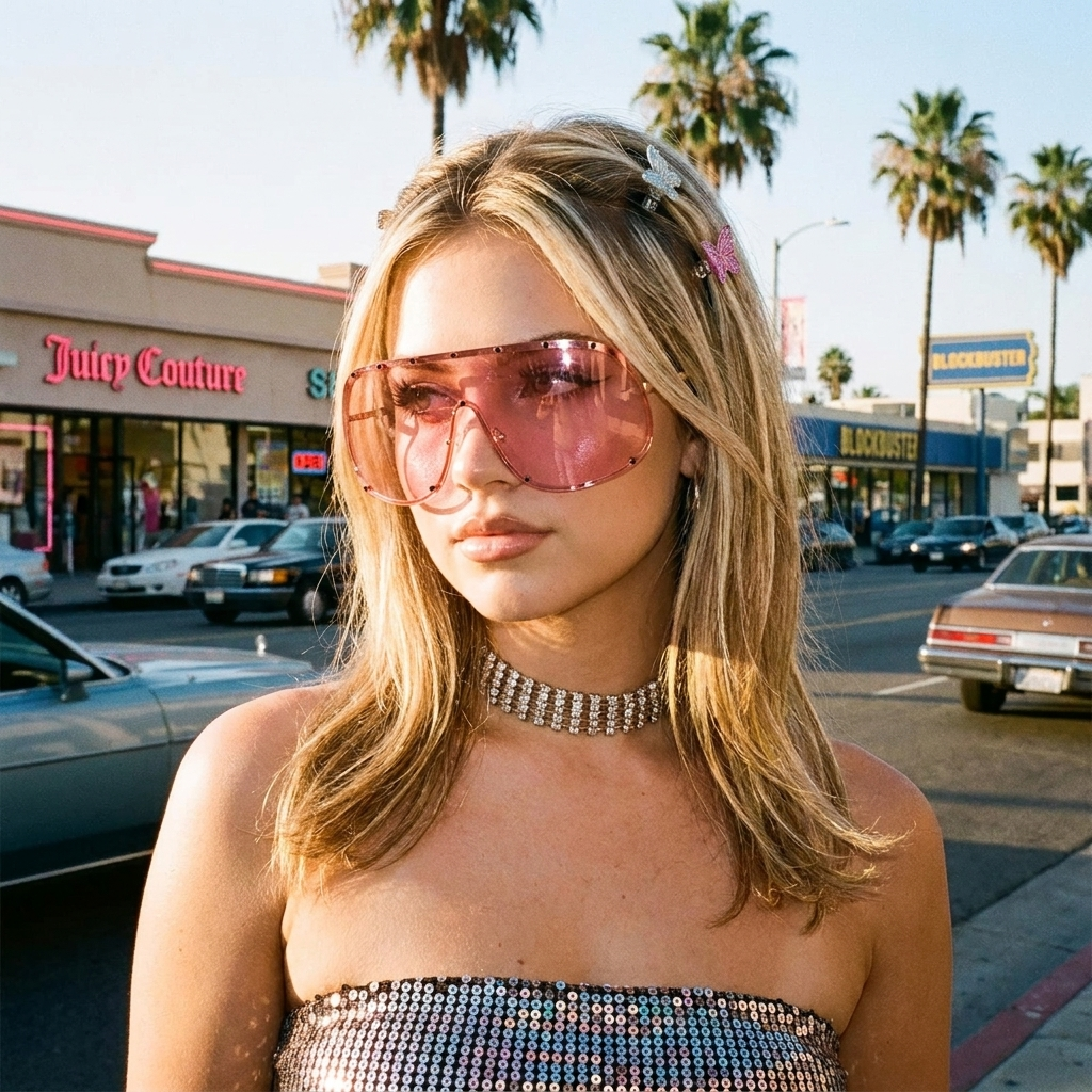 Oversized Rimless Y2K Sunglasses