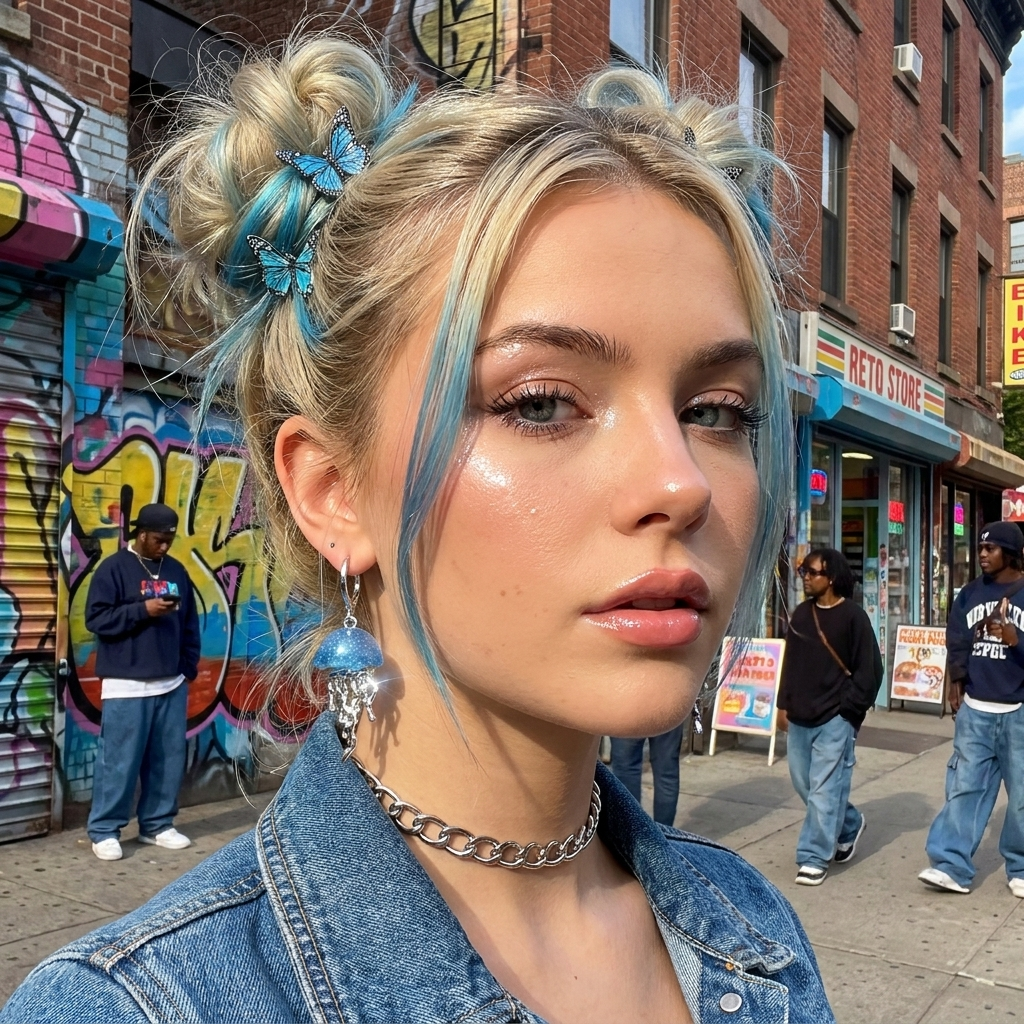 Cute Blue Jellyfish 2000s Earrings