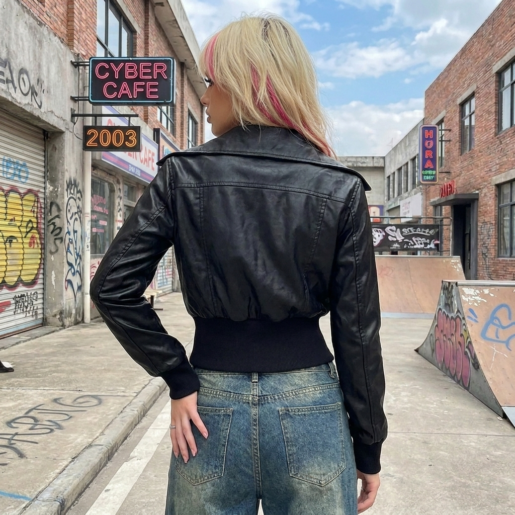 Vintage Pu Leather Jacket