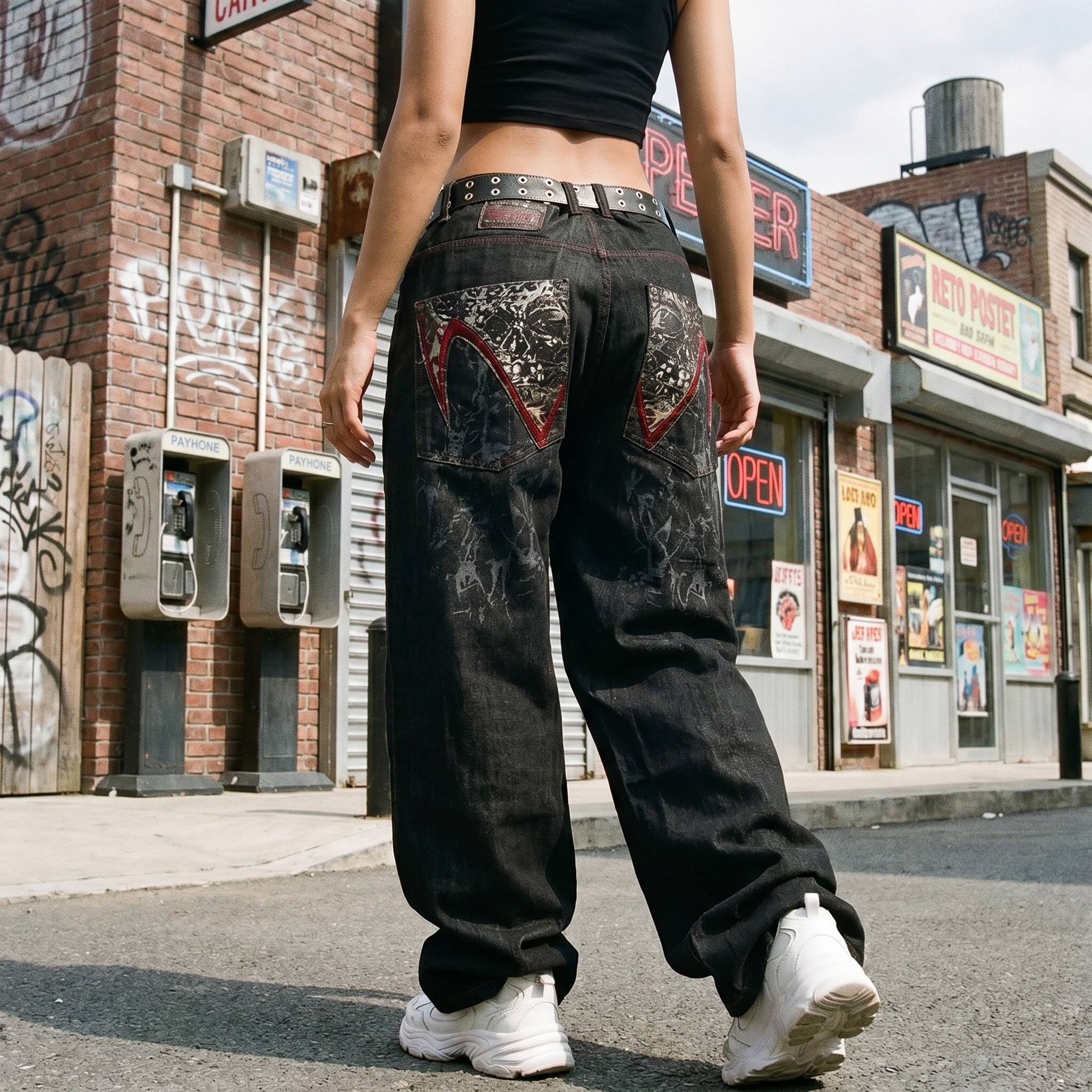 Black Y2K Baggy Jeans