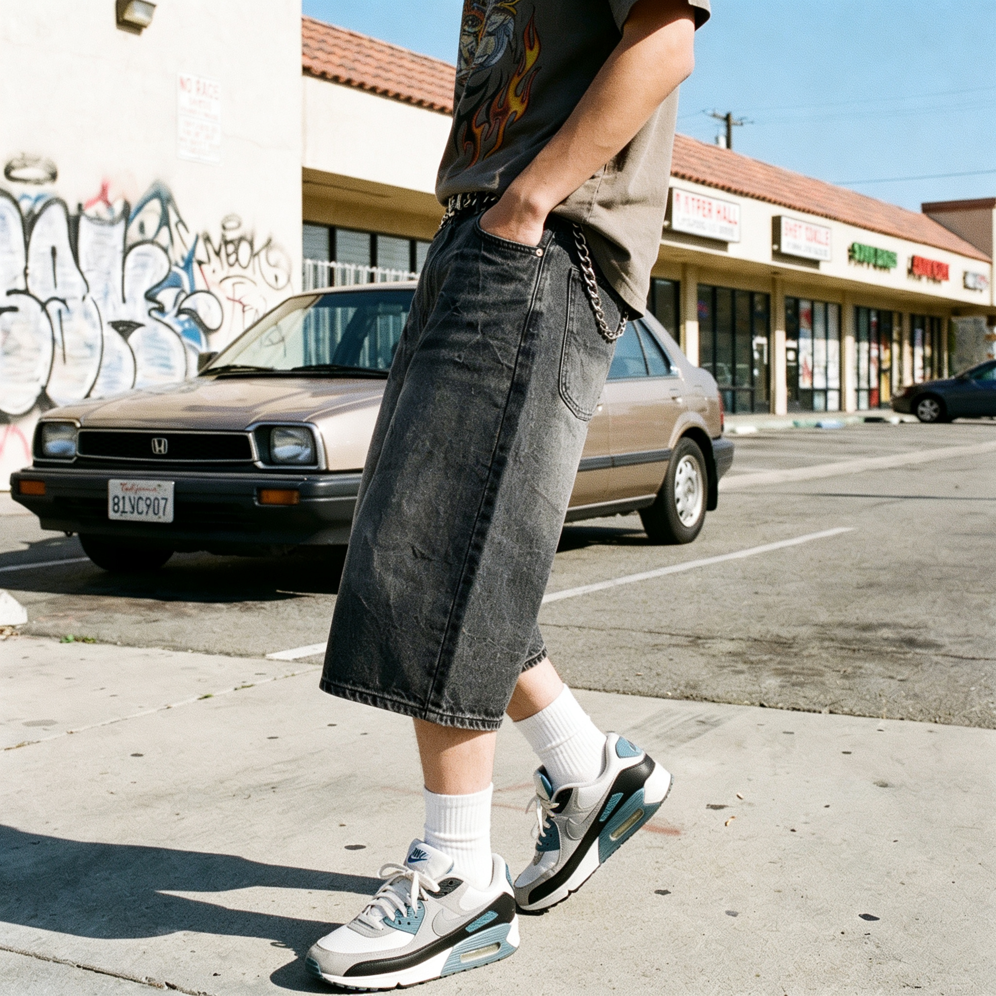Y2K Washed Denim Jorts
