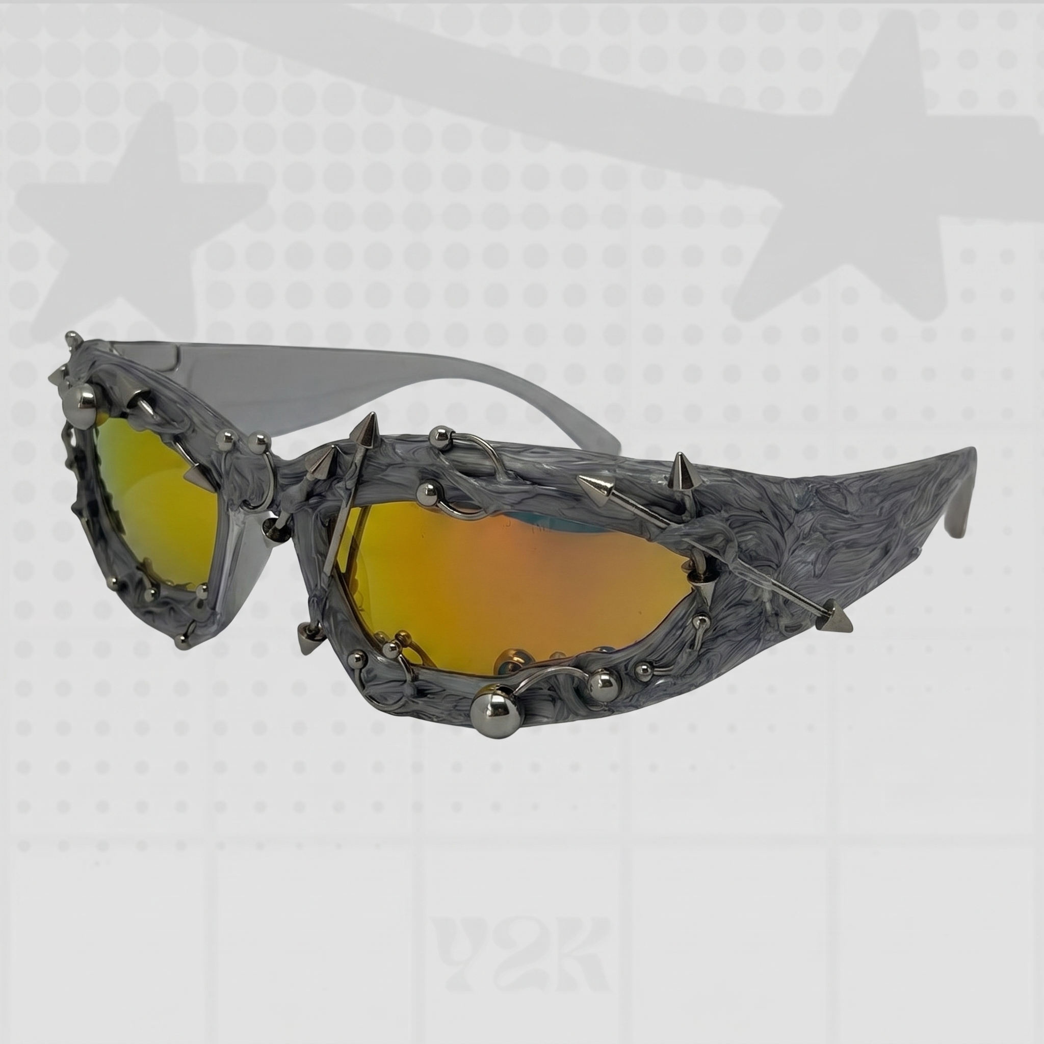 Retro Studded Frame Sunglasses