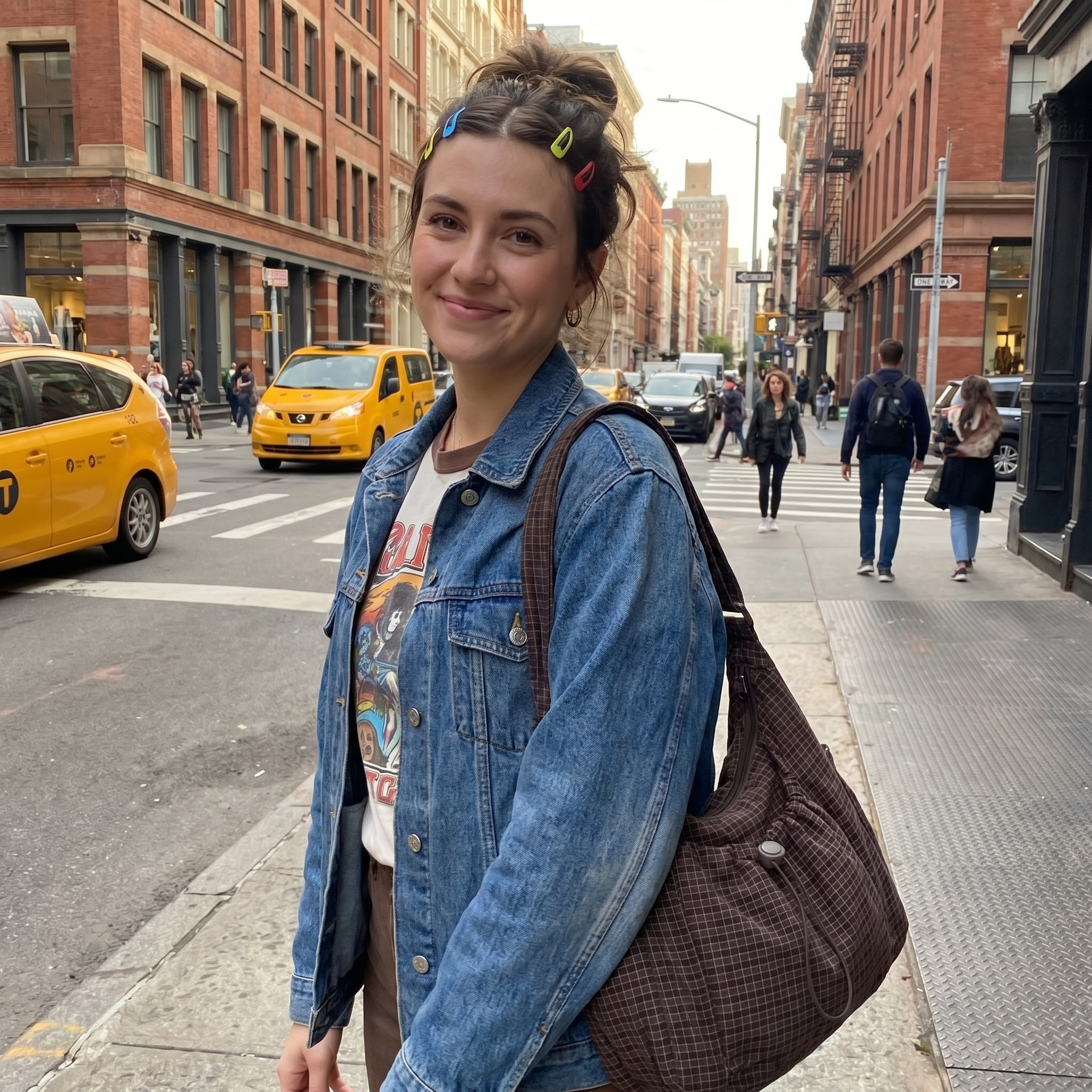 Y2K Plaid Shoulder Bag