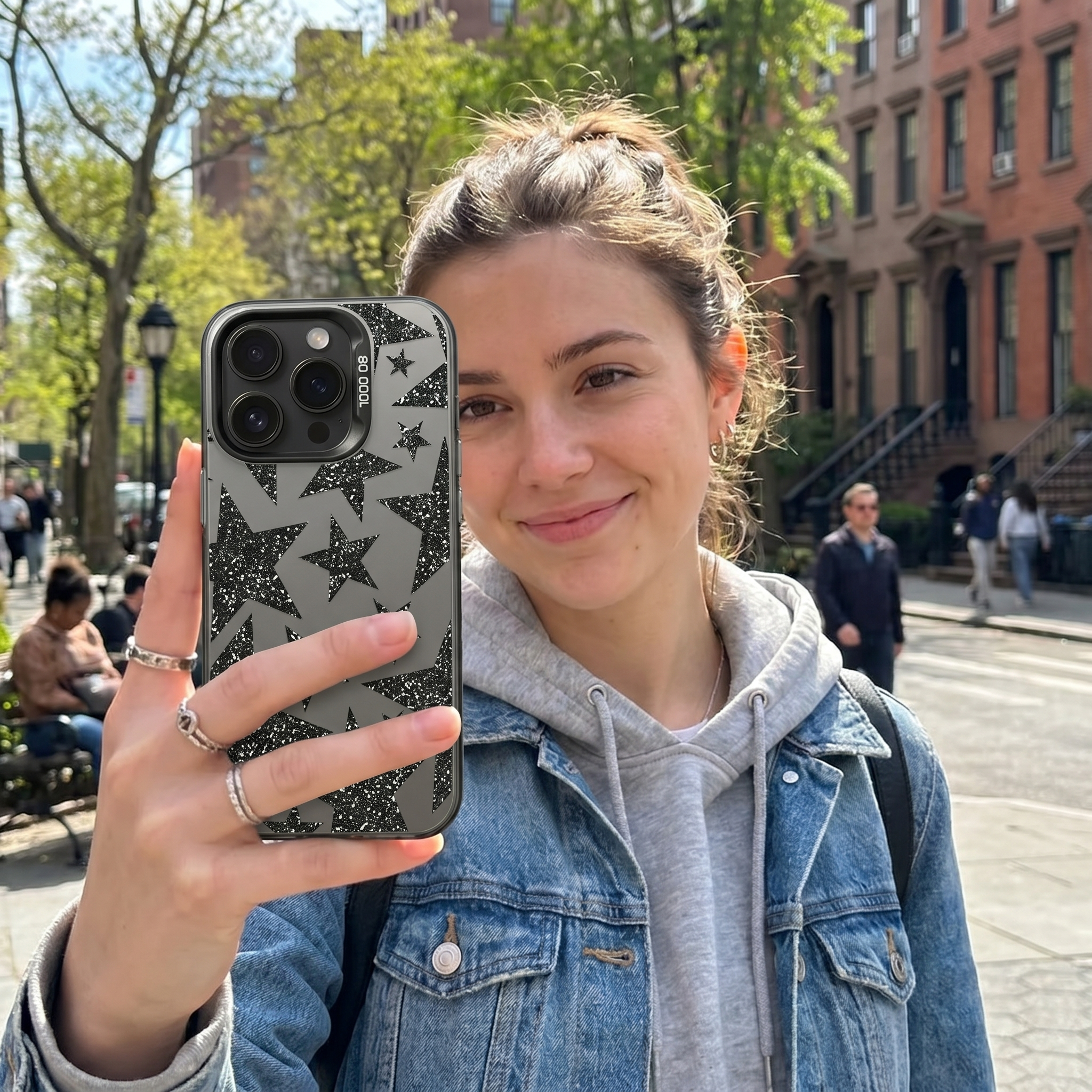 Y2K Star Glitter Phone Case