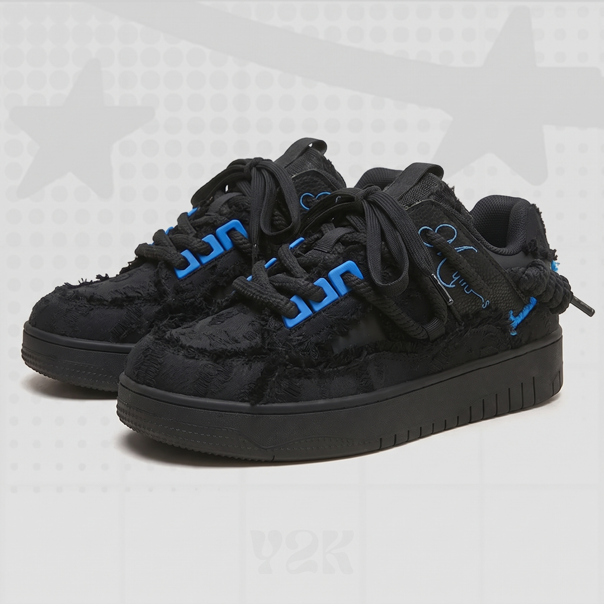 Y2K Distressed Low Top Sneakers