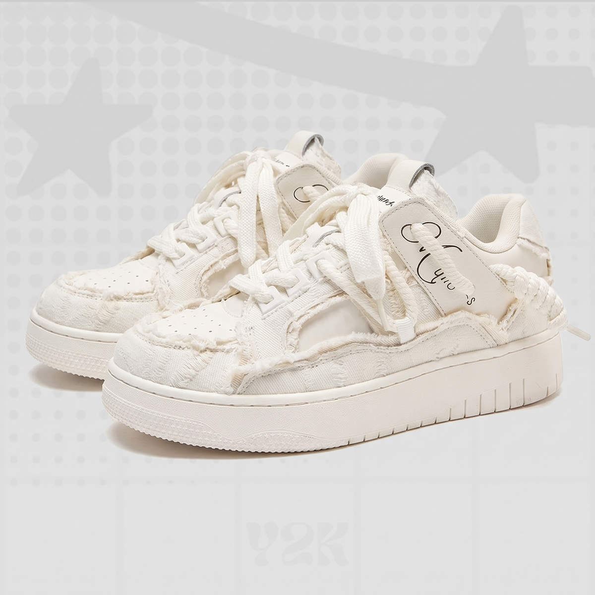 Y2K Distressed Low Top Sneakers