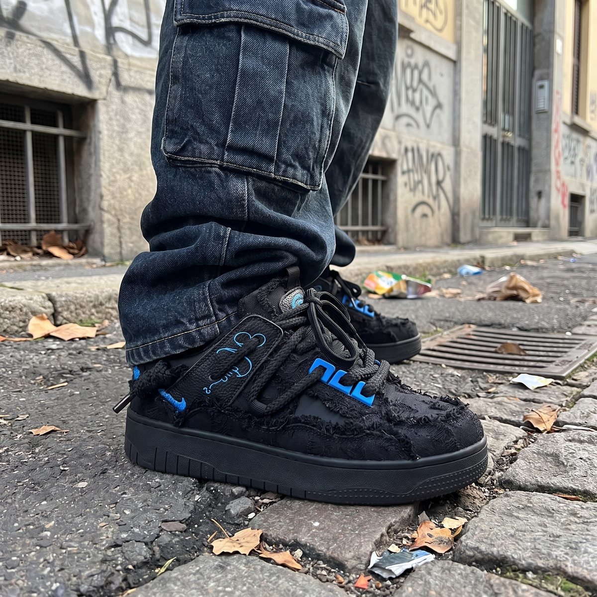 Y2K Distressed Low Top Sneakers