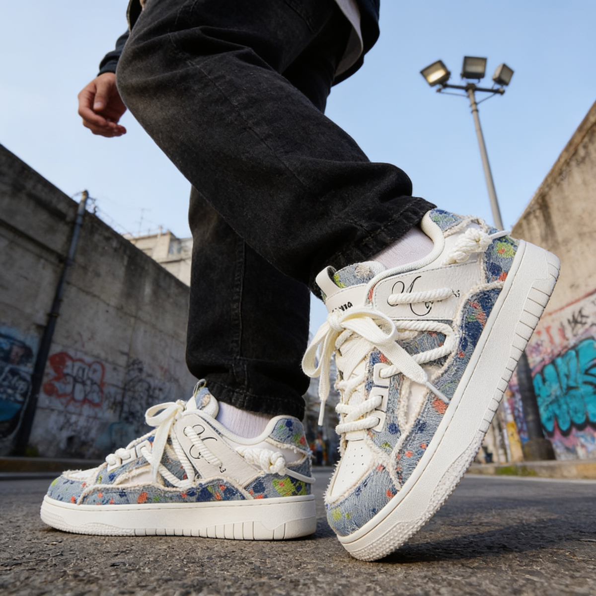 Y2K Chunky Patchwork Sneakers