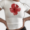 Hibiscus Y2K Baby Tee