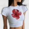 Hibiscus Y2K Baby Tee