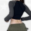 Long Sleeve Crop Top Y2K