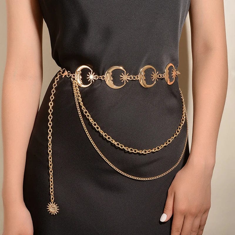 Moon & Star Y2K Waist Chain