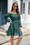 Off Shoulder Long Sleeve Y2K Dress