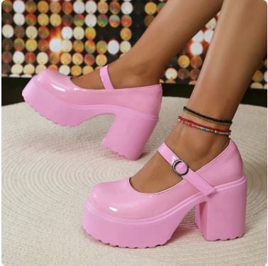 Pink Mary Jane Y2K Heels