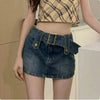 Pockets Y2K Denim Skirt