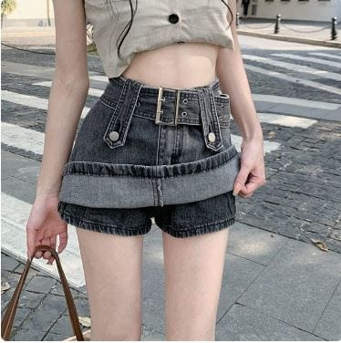 Pockets Y2K Denim Skirt