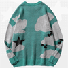 Printed Y2K Knit Sweater