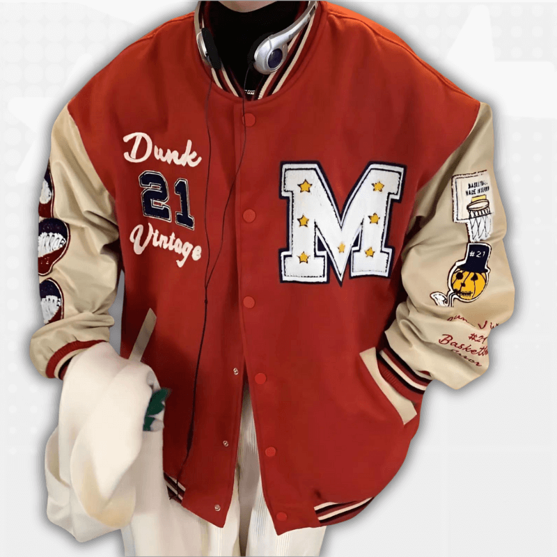 Red Varsity Y2K Jacket