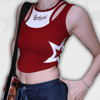 Red Y2K Crop Top