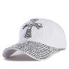 Rhinestone Cross Y2K Hat