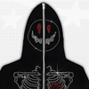 Rhinestone Skeleton Y2K Full Zip Hoodie