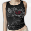 Rhinestone Tank Top Y2K