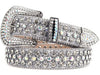 Rhinestone Y2K Silver Belt