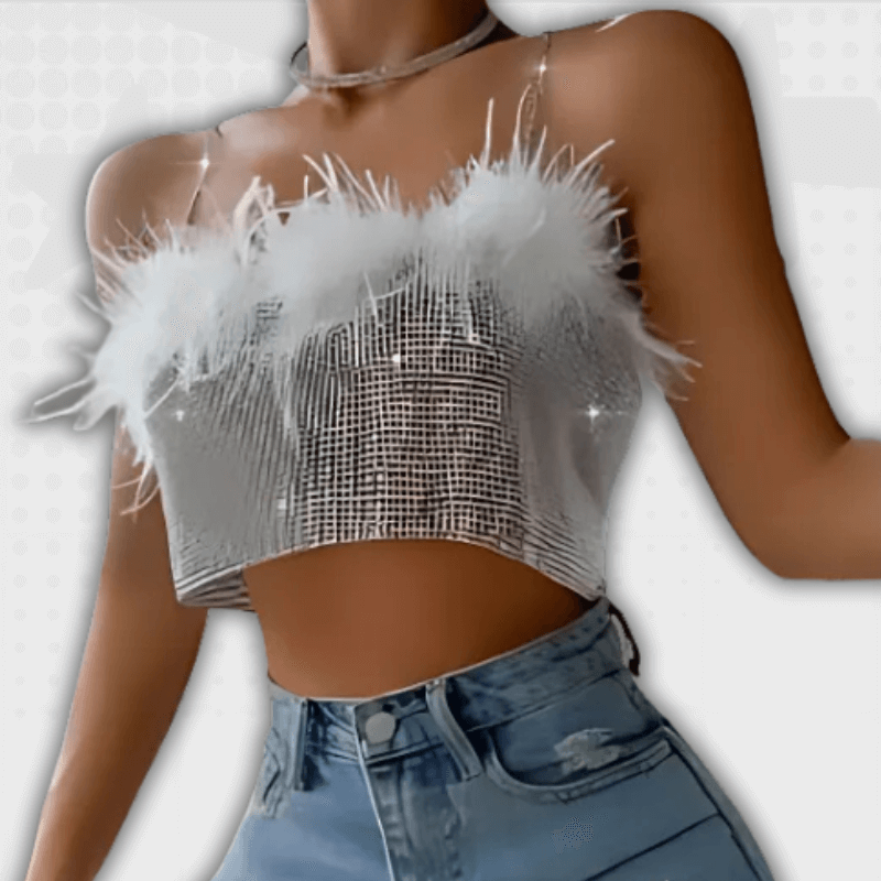 Sequin Y2K Crop Top