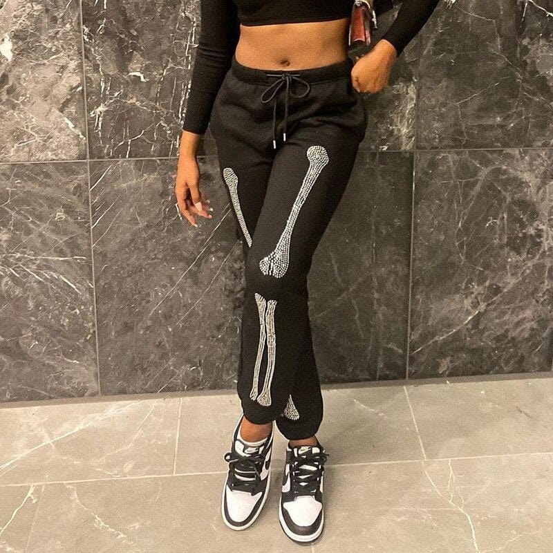 Skeleton Joggers Y2K